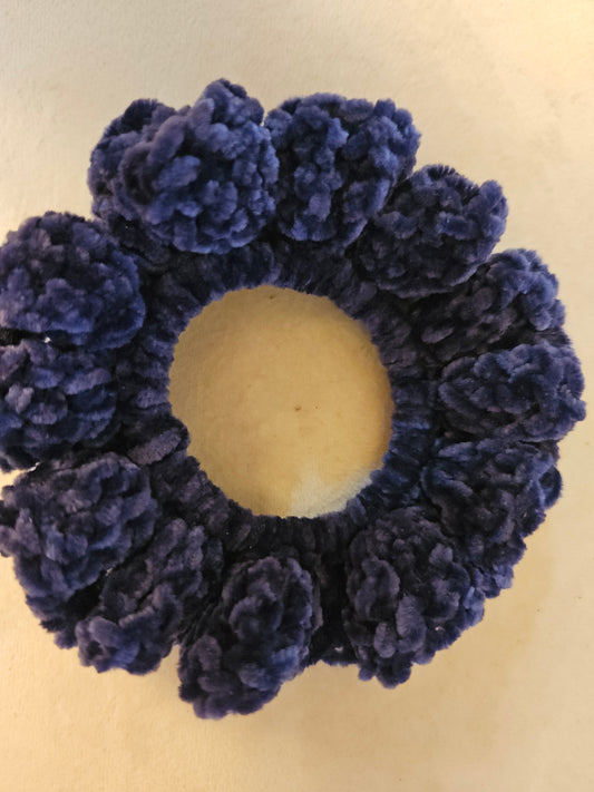 Velvet blue Scrunchie